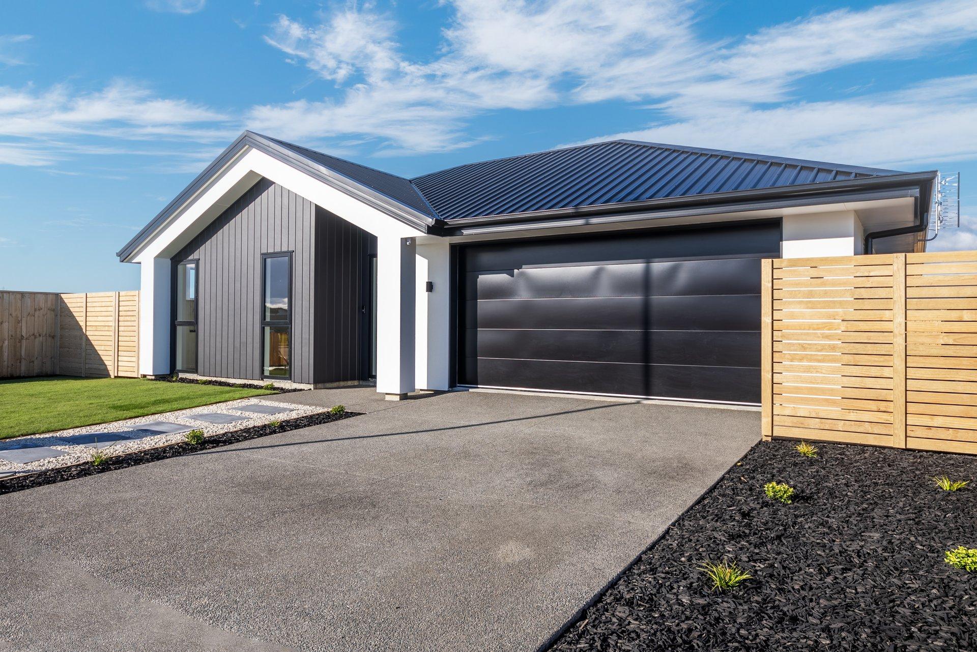 Sleek architectural house exterior